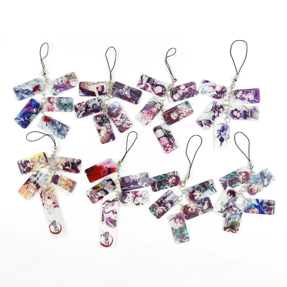 

Anime Demon Slayer Kimetsu No Yaiba Keychain Tanjirou Nezuko Zenitsu Shinobu Double Sided Acrylic Keyring Blade of Ghost Pendant