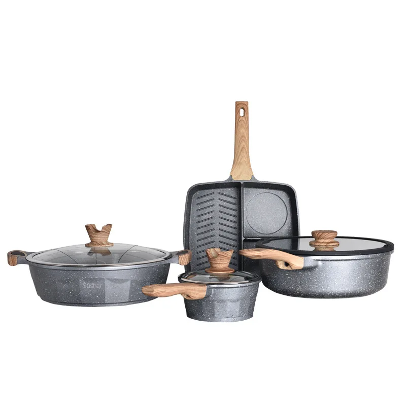 Кухонные горшки из лечебного камня антипригарная сковорода горшок для молока