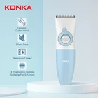 Электрическая машинка для стрижки волос KONKA, детский триммер с USB, водонепроницаемость IPX7, 320 мАч, для взрослых и малышей, моющаяся, перезаряжаемая