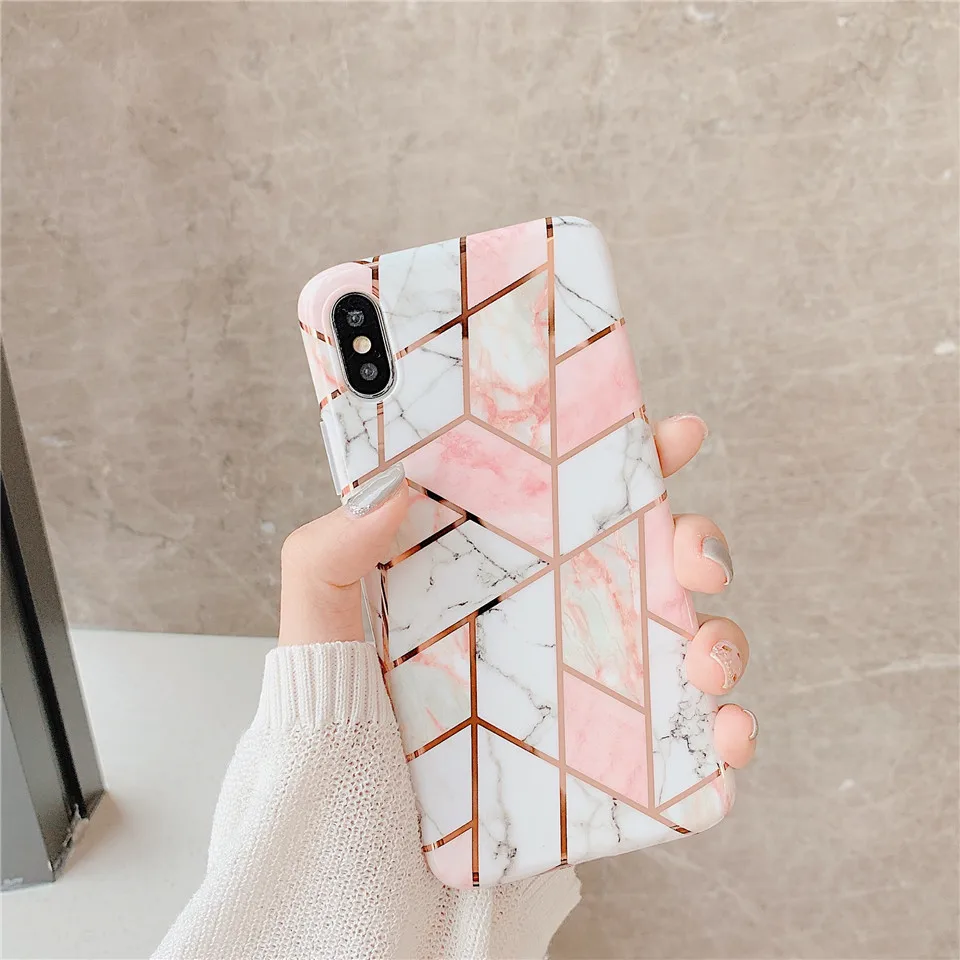 6 Синий, розовый, мраморный чехол для телефона Coque Funda, чехол для Apple iphone 10 Xs max, чехол s, XR, X, 8, 7 plus, 6, 6s plus, чехол для iphone 11 pro max - Цвет: 6