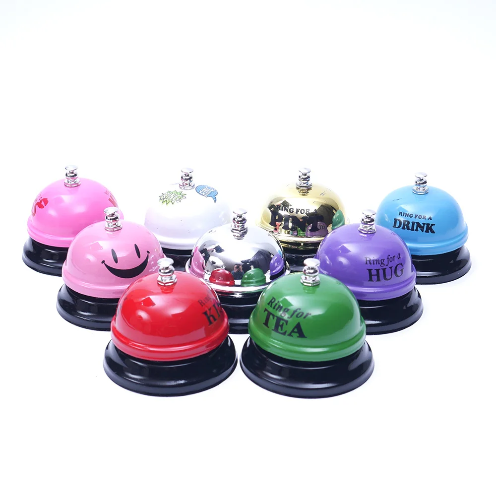 

Wholesales New Desk Kitchen Hotel Counter Reception Restaurant Bar Ring for Service Call Bell Ramdon Color
