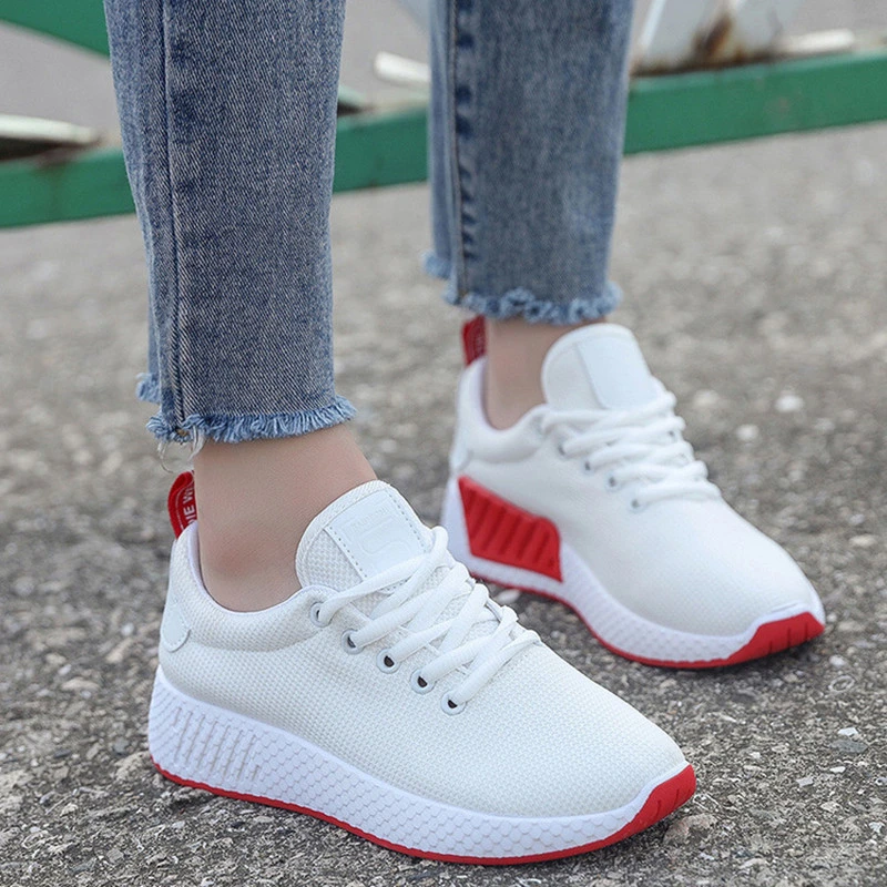 Кроссовки женские легкие с сетчатым верхом Вулканизированная подошва дышащие