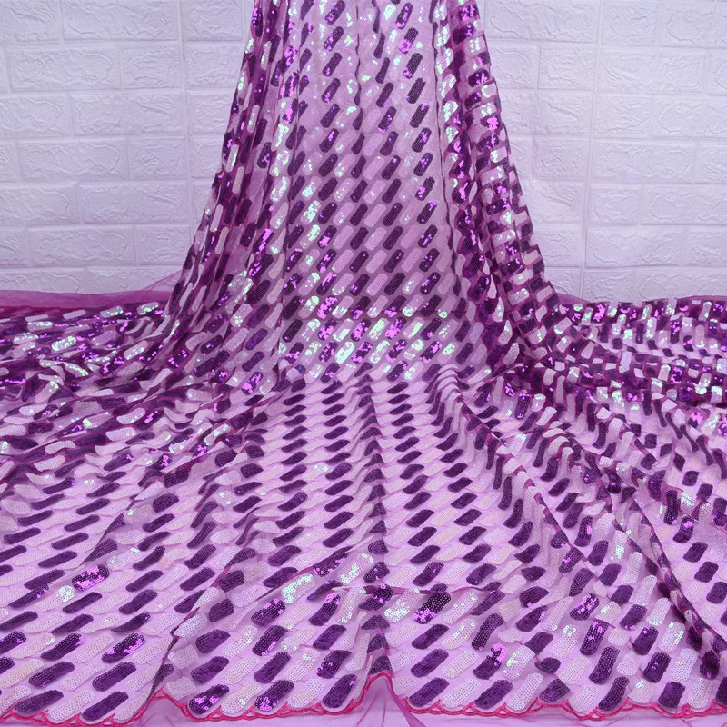 Новейшая кружевная ткань с пайетками 2020 Высококачественная африканская