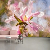 custom 3d wall murals modern minimalist abstract art peach blossom cherry flower wallpaper living room tv background papel tapiz