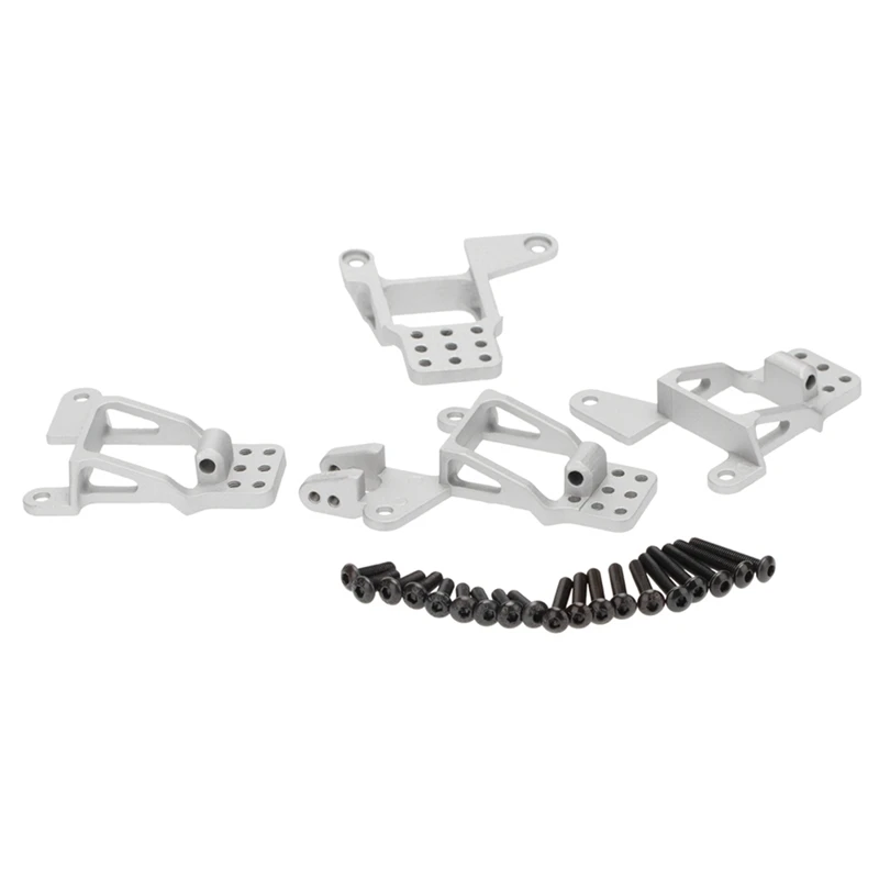 

2 Set RC Car Part: 1 Set Metal Axle Mount Set Suspension Links Stand Base & 1 Set Metal Front Rear Shock Towers Mount