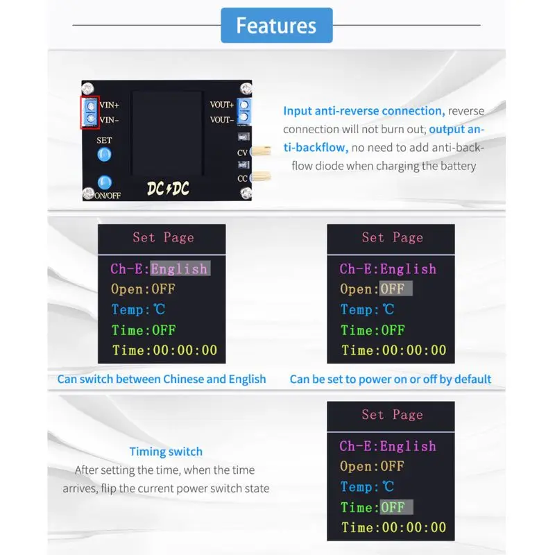 

0.5-30V DC DC Automatic Boost Converter CC CV Power Module 60W with Fan 35W Fanless Adjustable Regulated Power Supply Voltmeter