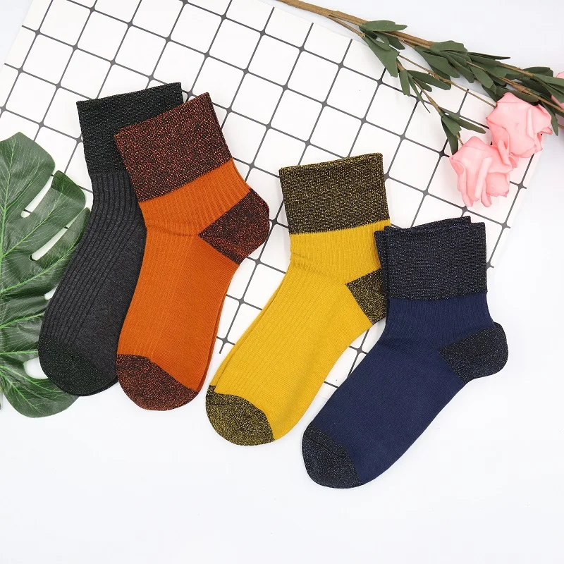 Горячая Распродажа Модные женские носки Короткие хлопковые красочные дышащие до