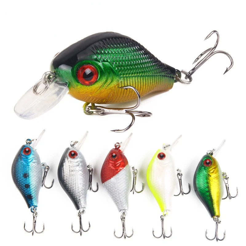 

10 PCS Minnow Fishing Lure 7.8G/5.5CM Topwater Hard Bait Wobbler Jig Bait Crankbait Carp Striped Bass Pesca Fishing Tackle
