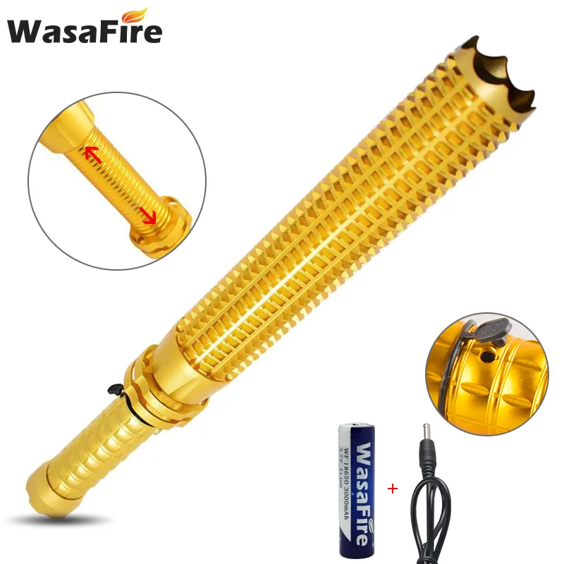 Телескопический светодиодный фонарик Wasafire Q5 масштабируемый 3 режима фонарь для