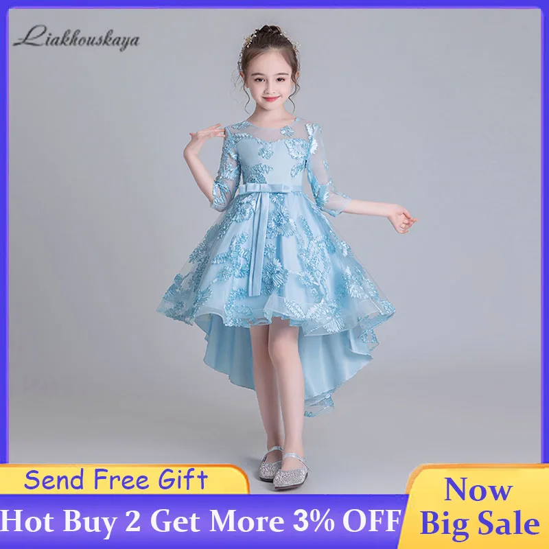 

2020 Girls Party Dress Girls Elegant Princess Dress For Girl Wedding Evening Party Gown Girls Spring Flower Girl Wedding Dress