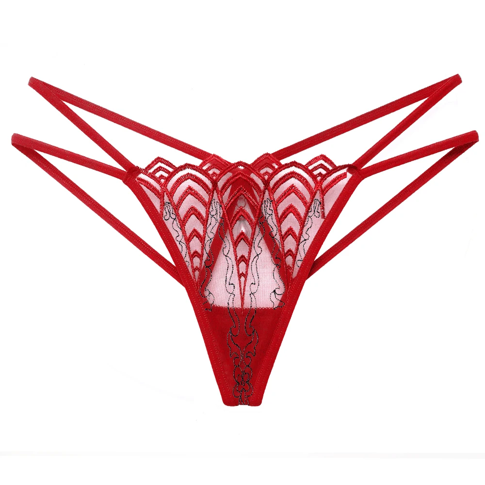 

Girls Hollow Bikini Sexy Panties Women Embroidery Underwear Panty Female Pearl Thongs Low Rised Panti Bragas XXS-XL 2245k