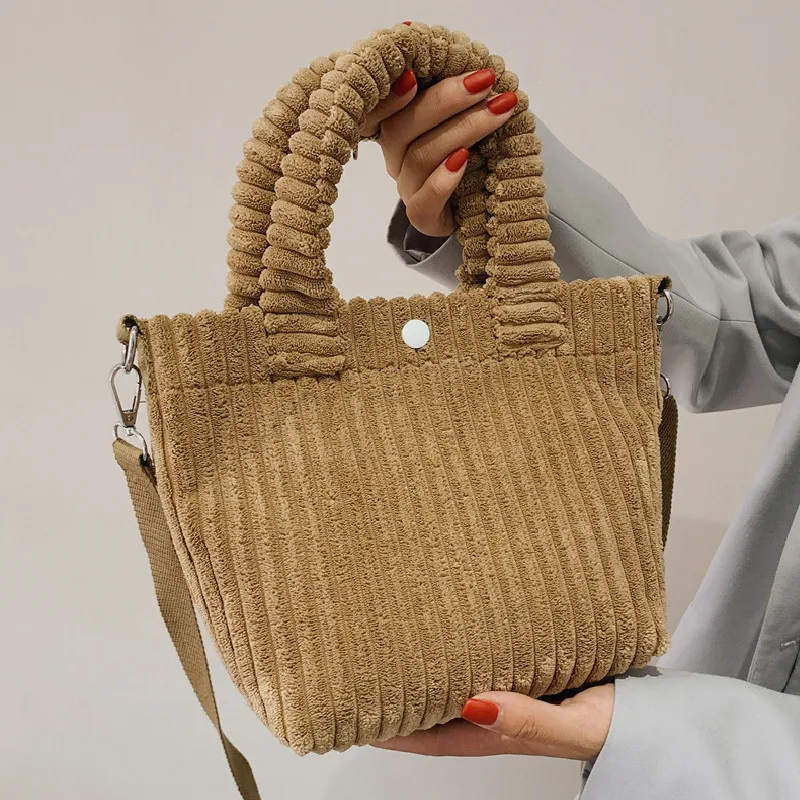 

Вельветовая Сумка-тоут, модная женская сумка, Осень-зима, новинка, Женские однотонные сумки через плечо, женские теплые мягкие дизайнерские ...