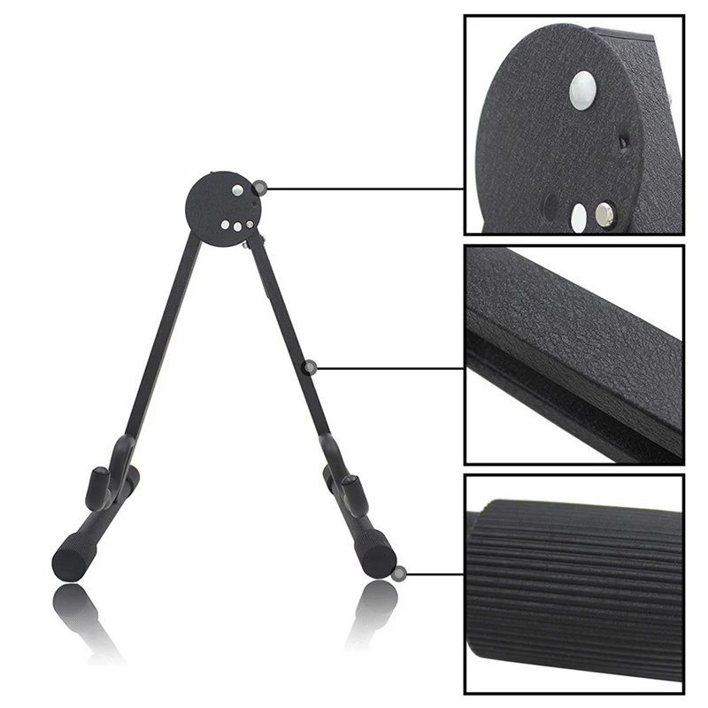 Metal Folding Cello Stand Bracket Black for Cellist Beginners Adults