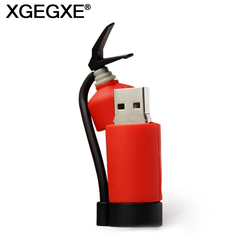

Флеш-накопитель USB 2,0, 64 ГБ, 32 ГБ, 16 ГБ, 8 ГБ, с рисунком огнетушителя
