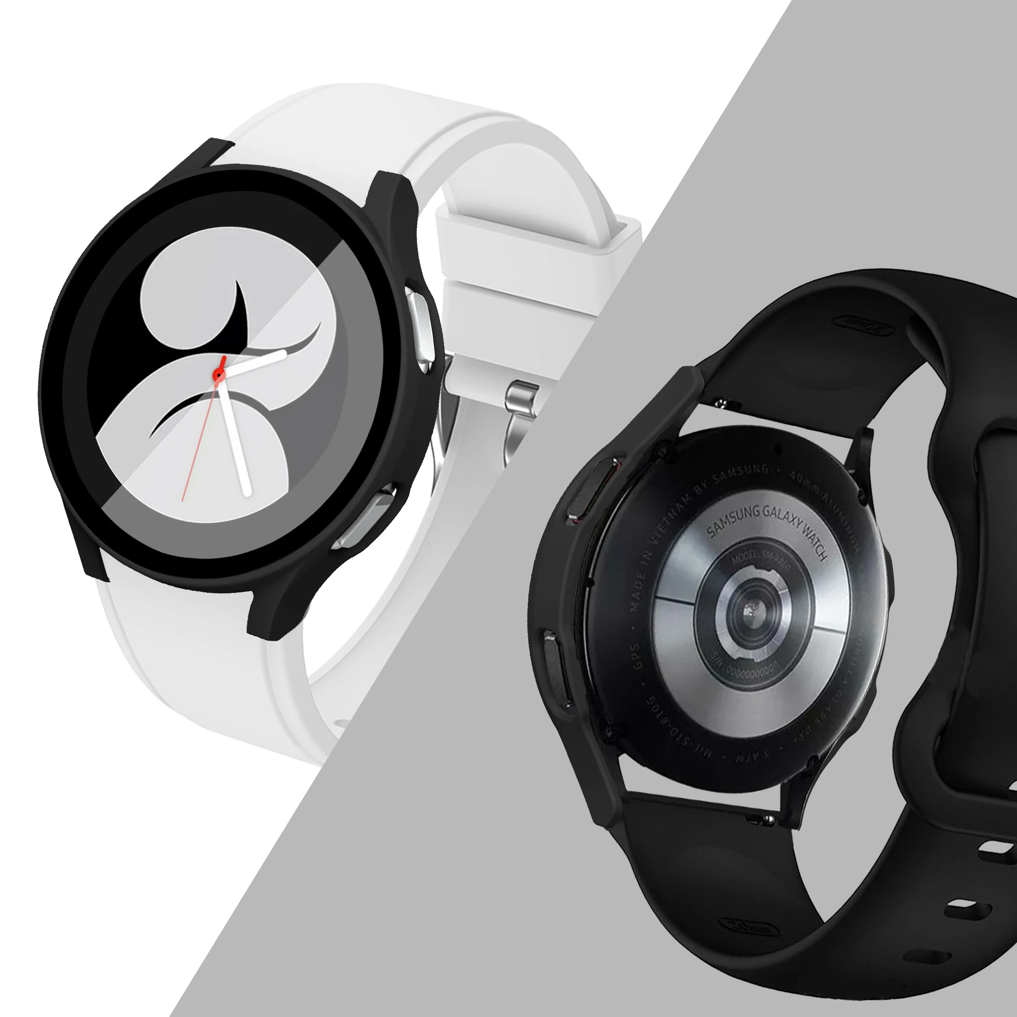Стекло и чехол для samsung Galaxy watch 4 44 мм 40 аксессуары из поликарбоната универсальный