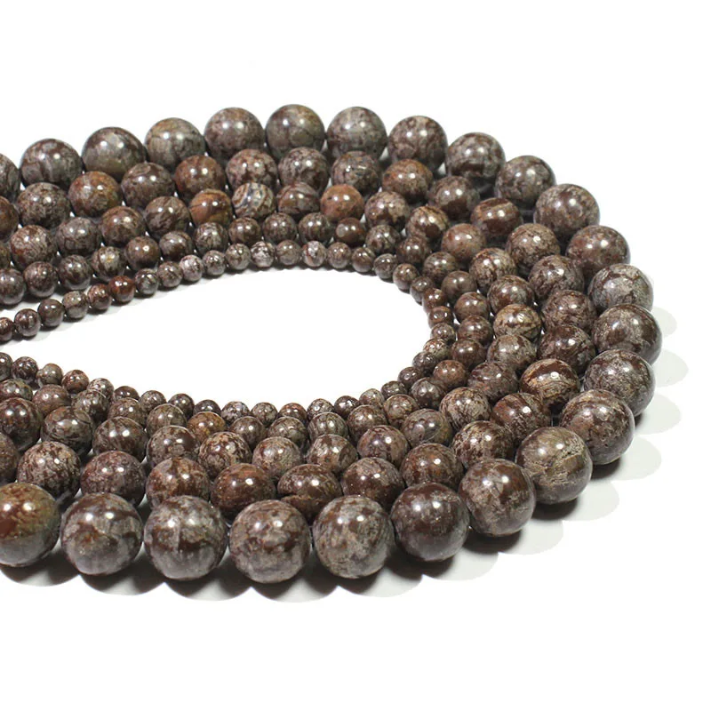 Высококачественная искусственная Снежинка Обсидиановая круглая бусина 6 8 10 мм