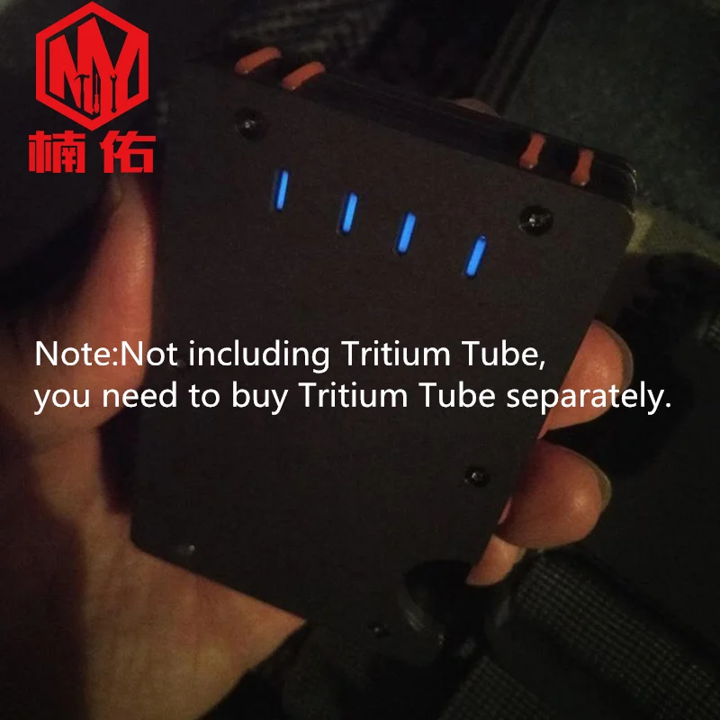 NO Tritium Tube 1 шт. переносной титановый сплав мужской простой кошелек держатель для карт металлическая сумка для карт посылка зажим для банкнот может установить трубу Тритий EDC инструмент - Цвет: NO Tritium Tube