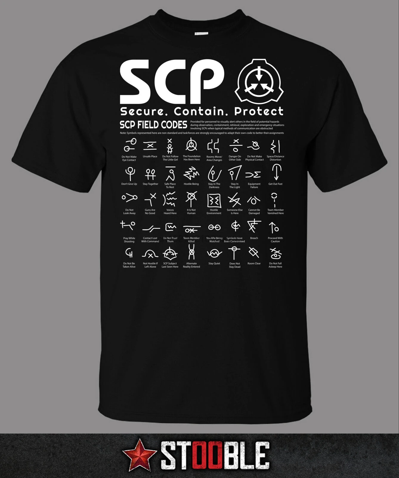 Футболка SCP с полевыми кодами Прямая поставка со склада|Мужские футболки| |