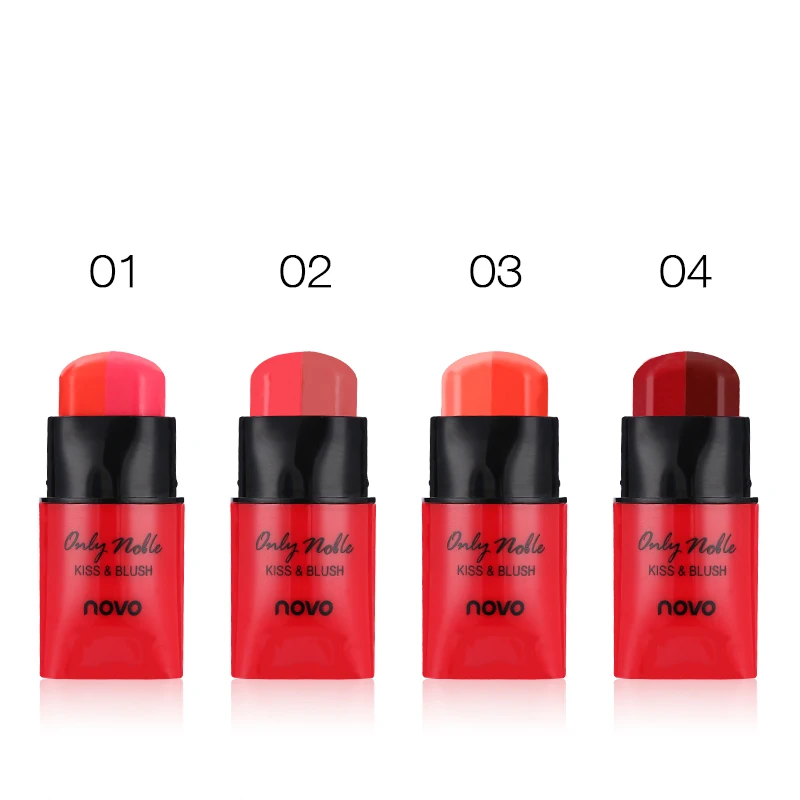 Матовый румяна-Стик для губ NOVO двухцветный румяна водостойкая косметика лица и
