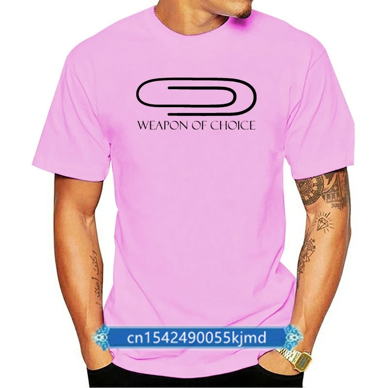 

Weapon Of Choice - Paperclip T-Shirt - Direct From 2020 Newest Men'S Funny Slim Fit O Neck T-Shirt Men Streetwear Tees