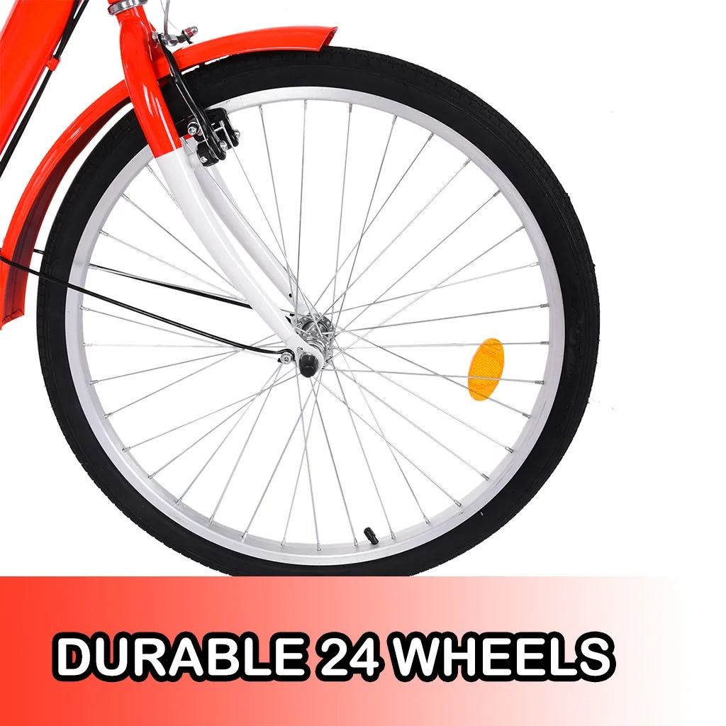 Трехколесный велосипед для взрослых 24 дюйма 3 колеса 1/4 скорости инструменты