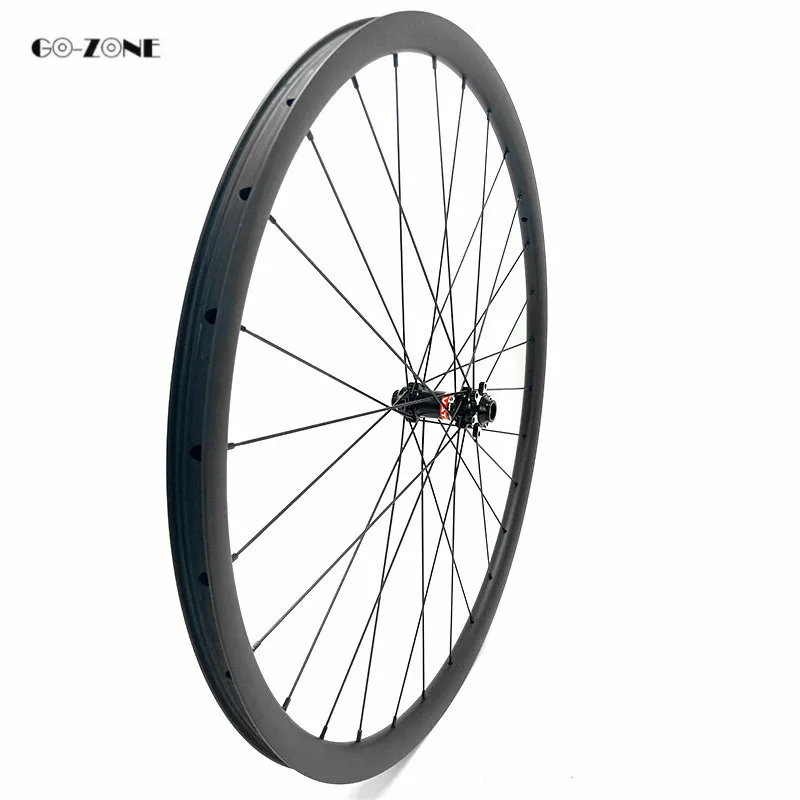 Kaufen 29 Zoll Mountainbike Carbon Rad Asymmetrische 30x24mm Tubeless Fahrrad Räder Novatec D411SB D412SB 100 X15 142x12 Mtb Laufradsatz