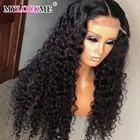 250% плотность, парик с глубокой волной, человеческие волосы, HD кружевные передние парики, 13x 4 кружевной передний парик, предварительно выщипанные отбеленные парики с узлами, Ali Hair