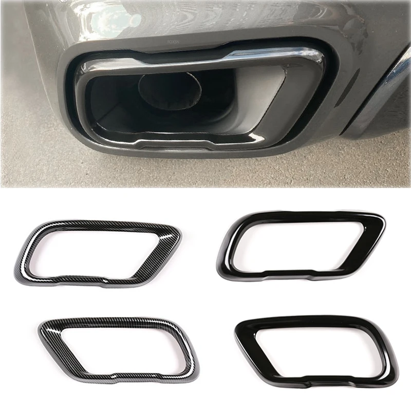 

For BMW X5 G05 X6 G06 X7 G07 2019 2020 2021 M Sports Stainless Steel 2pcs Car Tail Muffler Exhaust Pipe Output Cover Parts Trim