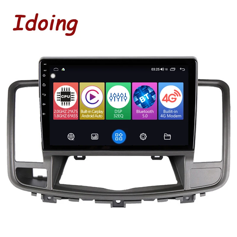 

Idoing 10.2"Car Android Auto Carplay Radio Multimedia Player For Nissan Teana J32 2008-2013 4G+64G GPS Navigation Plug And Play