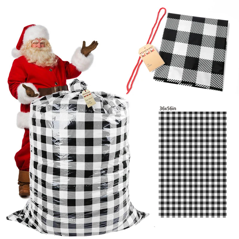 

Kerst Gigantische Gift Zakken Oversized Gift Bags Grote Vakantie Rode Gift Bag Jumbo Opbergtas Nieuwe Jaar Party Gunsten