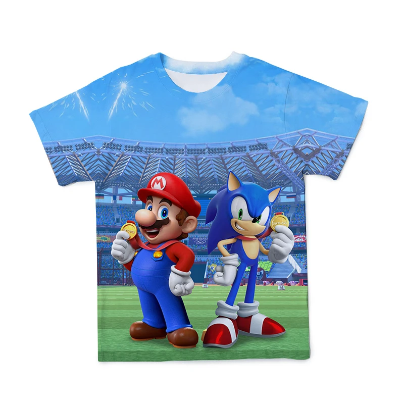 

Popular 3D Printed Men's Game Sonic Boy T-shirt Cartoon Anime Fun T-shirt Casual Breathable Tshirt XXS-6XL in The Summer of 2021
