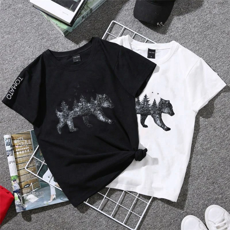 Наклейки на одежду и сумочку лесной медведь | Дом сад