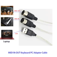 usb organ music cable keyboard to pc adapter midi 5 pin to usb music recording converter interface 1pc