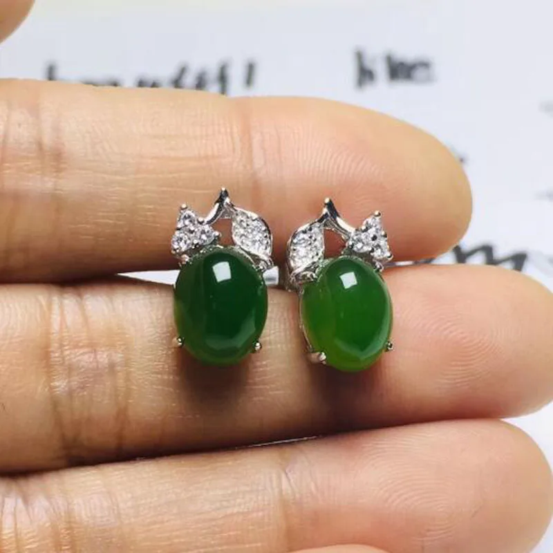 Настоящий Сертифицированный натуральный Хотан яшма 925 пробы серебро ювелирные