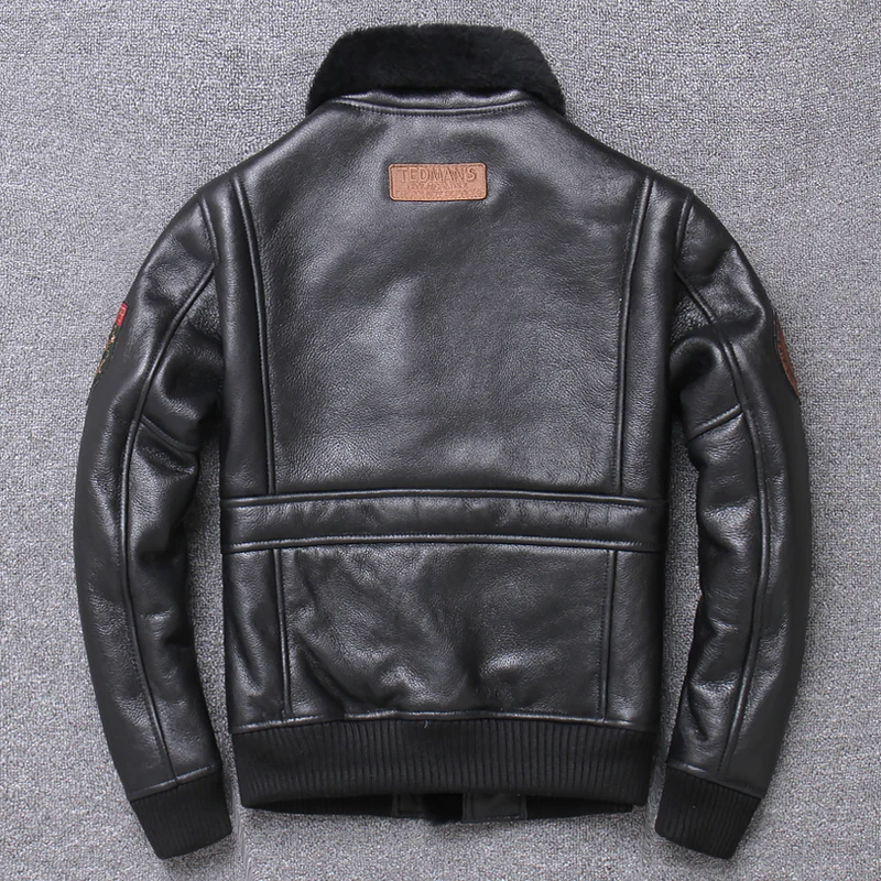 Бесплатная доставка зимнее меховое пальто из овчины B3 Мужская теплая кожаная