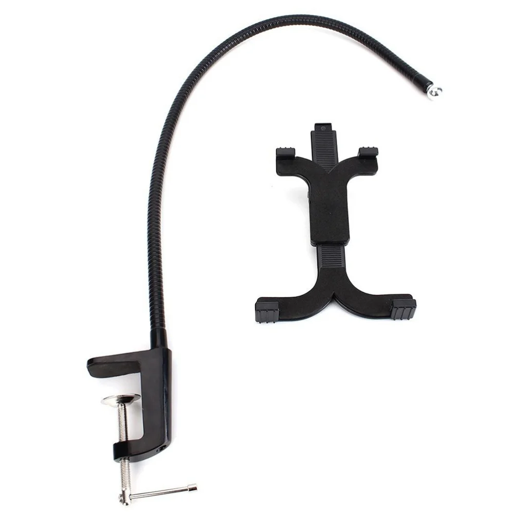 

Clamp Mount Tablet Stand Table Holder 360 Degree Rotating Gooseneck Swivel Universal Lazy Holder for Tablet PC from 5 to 11 Inch