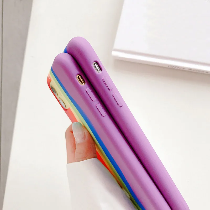 Оригинальный Радужный жидкий силиконовый чехол SGlucy для Apple iPhone 11 Pro Max SE 2020 XR Xs 6 7 8