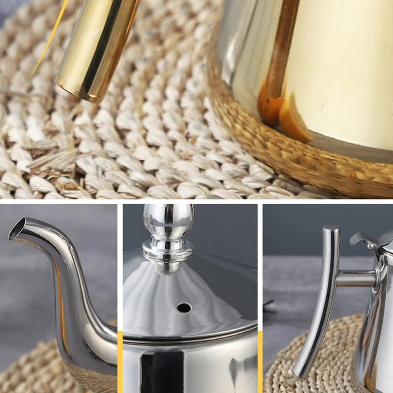 1000 мл Нержавеющая сталь Чай горшок с съемное сито Кофе индукции Плита из