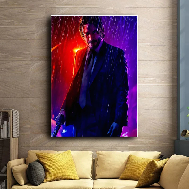 Фигурка из фильма искусство Джон фитиль портретная Картина на холсте настенные