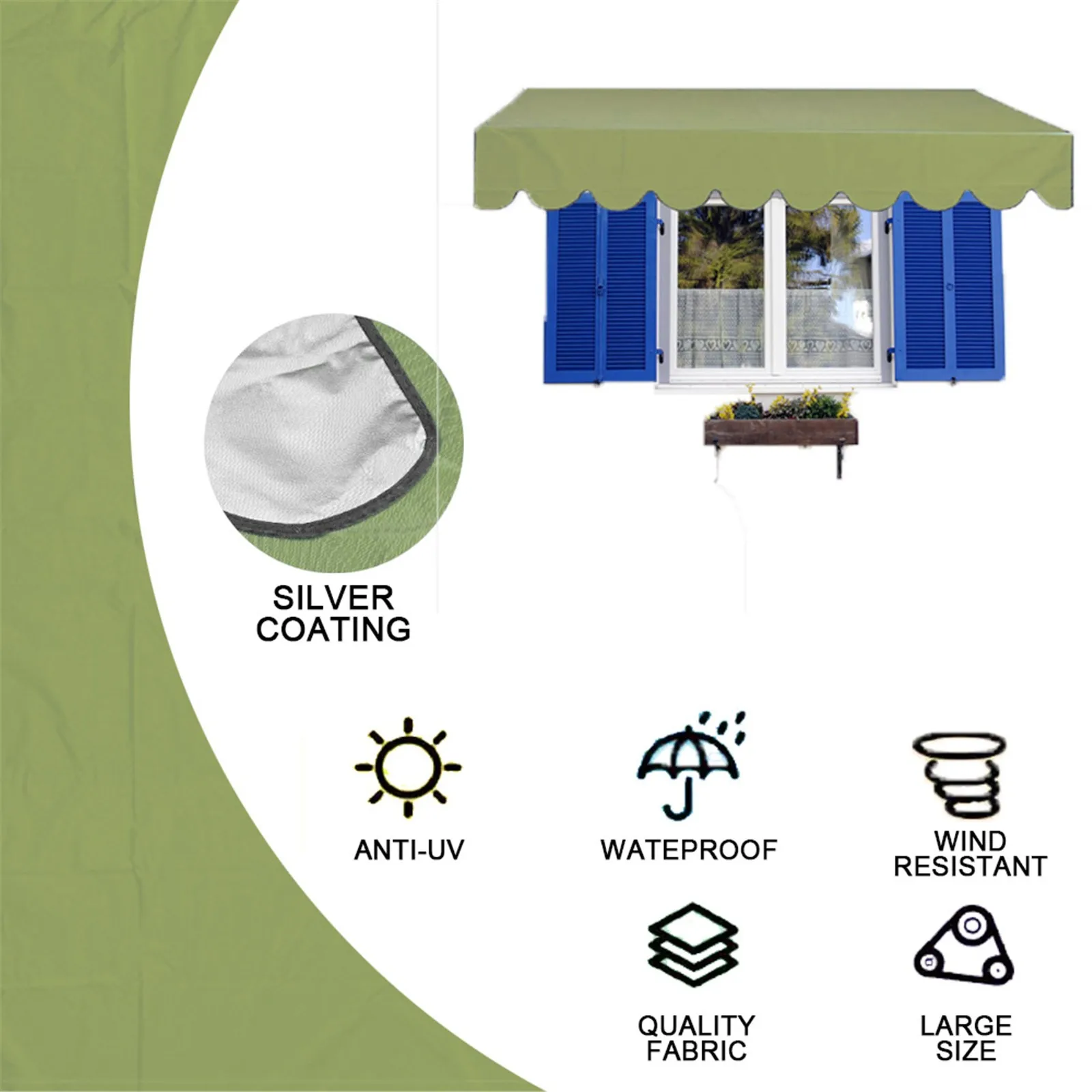 1 шт. тентовая крышка + сумка для хранения тени с защитой от УФ-лучей