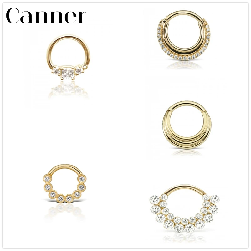 

Canner 925 Sterling Silver Segment Ring Nose Hoop Ear Piercing Tragus Nose Ring Ear Cartiliage Tragus Sexy Body Jewelry Nariz W5