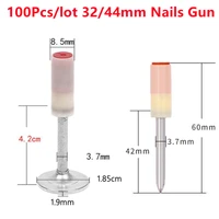 100Pcs Building Fire Nail Silencer Integral Round Steel Nail Install Accessories 32mm/42mm Steel Nail For Manual Steel Nails Gun