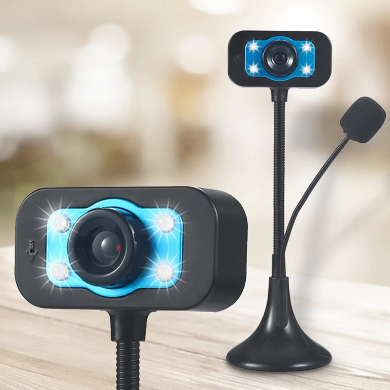 Веб-камера USB высокой четкости веб-камера 4 Led с микрофоном рабочего стола для Skype