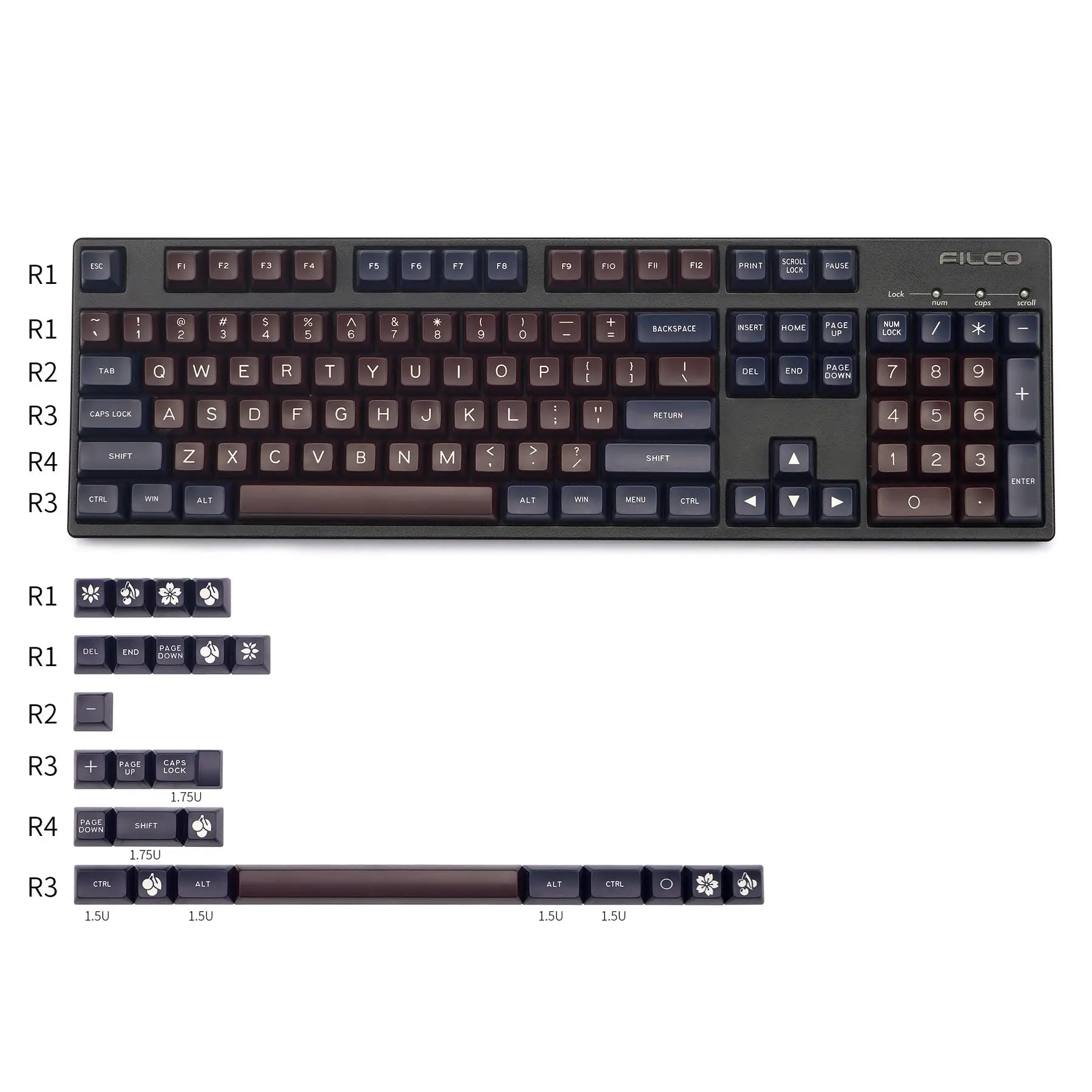 

MAXKEY SA Blue Coffee Keycaps Set For Customized MX Mechanical Keyboard