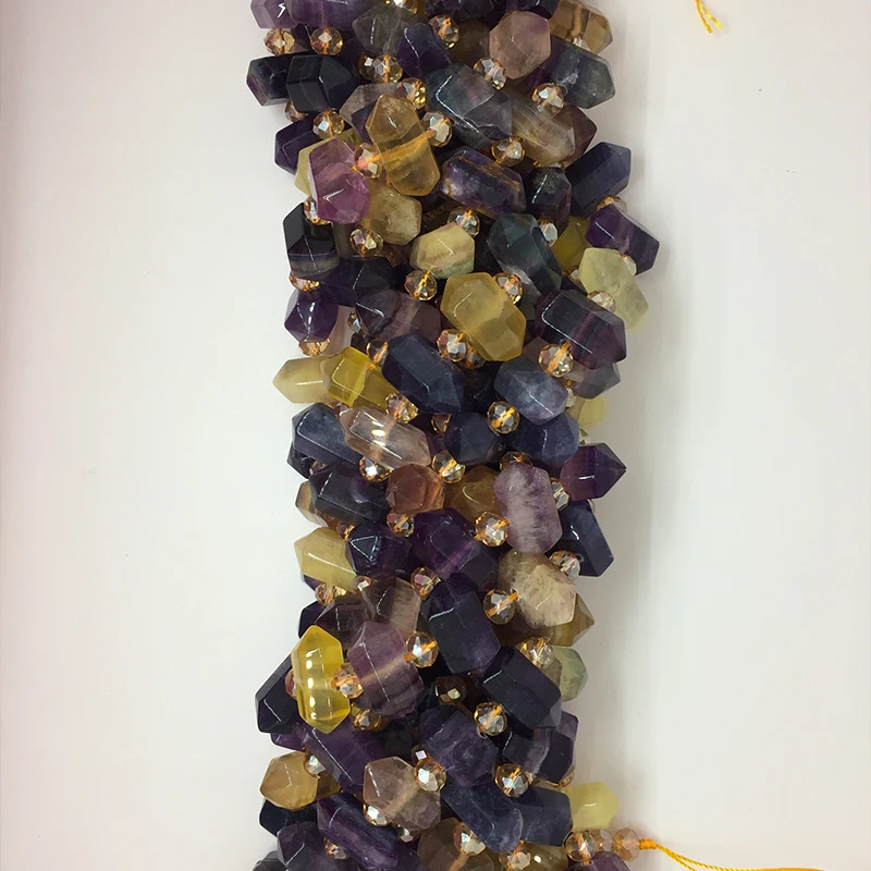 8-12x20-25 мм натуральный минеральный красочный флюорит полудрагоценный камень