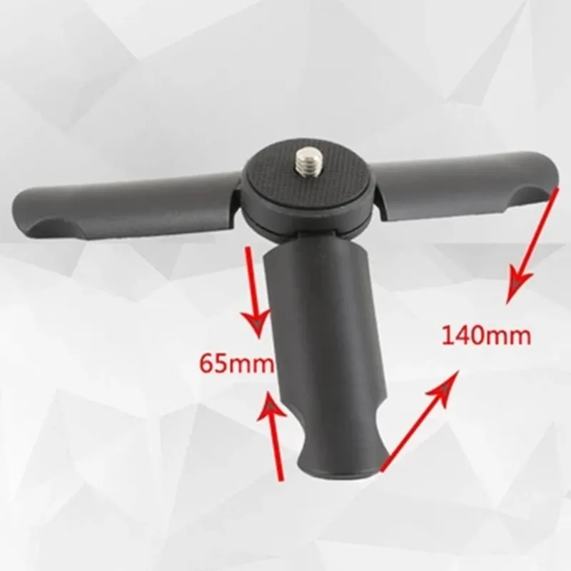 Universal Microphone Stand L Bracket Camera Grip With 2 Hot Shoe Mounts For Zhiyun Smooth Q/3/Dji Osmo/Rode Videomicro |