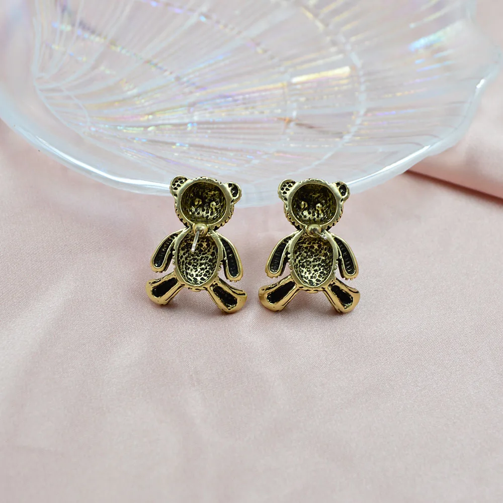 

CINKILE New Arrival Bear Stud Earrings for Women Fashion Animal Design Jewelry Copper Material No Allergic Korea Style FS015
