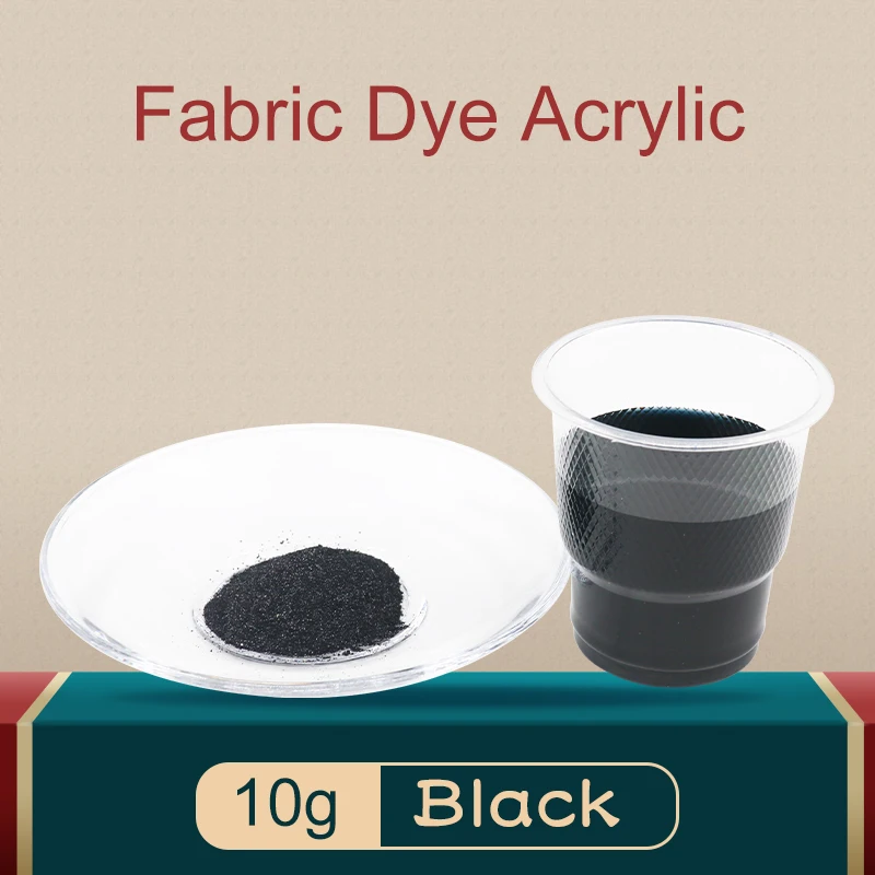 

10g Black Color Fabric Dye Acrylic Paint Powder for Clothing Textile Dyeing Clothing Renovation Dyes
