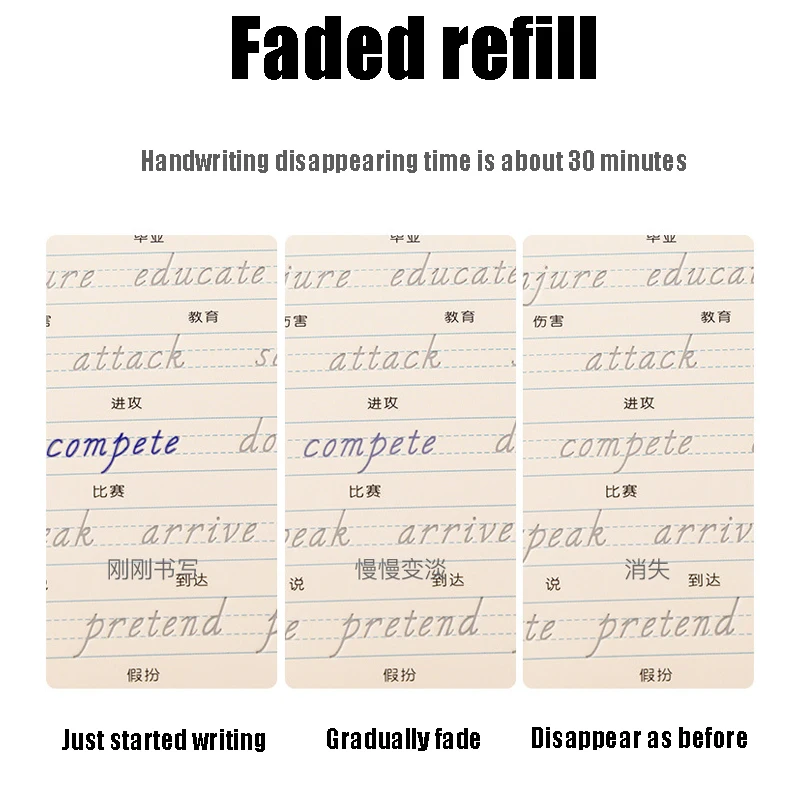 3 Reusable Groove Calligraphy Copybook English Italic Handwriting Training Pen Refills Hold Tools Set | Канцтовары для офиса и