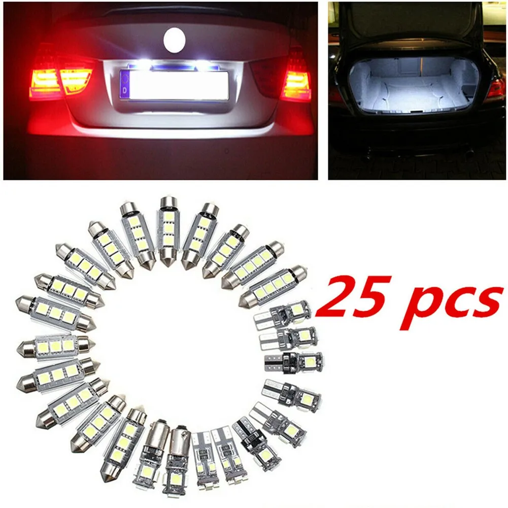 

12V Reading Light 25Pcs Car Interior DC 12V Kit License Plate Light Map Parts